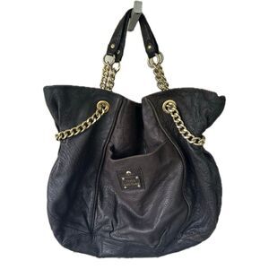 Juicy Couture Vintage Duchess Brogue Genuine Leather Link Chain Shoulder Bag